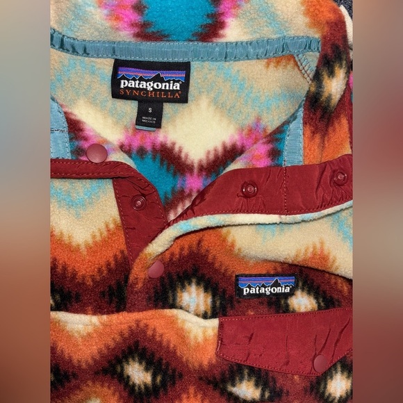 Patagonia Synchilla Snap-T Timber Twist Aztec Lightweight Outdoor Fleece Women S - Picture 11 of 13